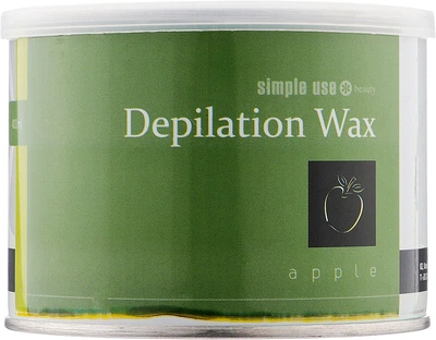 Теплый воск для депиляции в банке "Зеленое яблоко" - Simple Use Beauty Depilation Wax 400ml (1055730-62741)