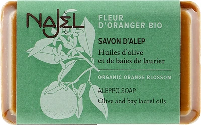 Мыло алеппское "Флердоранж" - Najel Aleppo Soap Organic Orange Blossom Mild And Sweet 100g (575435-34721)