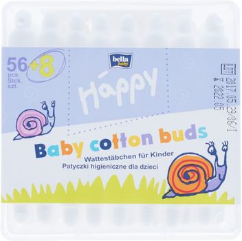 Ватные палочки с ограничителем - Bella Baby Happy 64шт (385869-19663)
