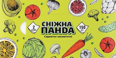 Салфетки косметические, 150шт - Снежная панда 150шт (399673-22923)