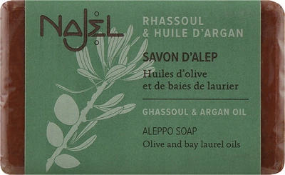 Мыло алеппское "Марокканская глина и аргановое масло" - Najel Aleppo Soap Rhassoul and Argan Oil 100g (572889-39543)