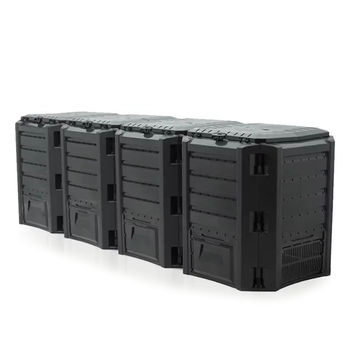 Компостер садовый для дачи и загородного дома Prosperplast Compogreen IKSM1600C-S411 пластиковый на 1600 л с крышкой для компостирования биологических отходов