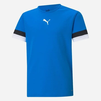 Детская футболка для мальчика Puma teamRISE Jersey Jr 70493802 110-116 см Electric Blue Lemonade-Black-White (4063699208313)