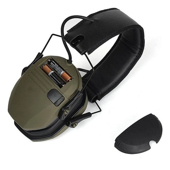 Навушники активні для стрільби тактичні Tactical Force Slim Olive (125980)