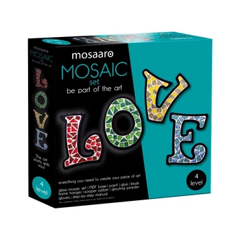 Скляна мозаїка Mosaaro LOVE Кохання 150*115мм (MA4003)