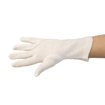 Перчатки для официанта трикотажные белые 12 пар/уп (78419)