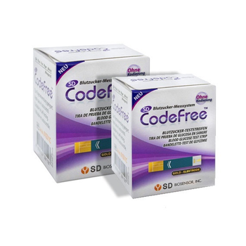 Тест-смужки для визначення рівня глюкози в крові КодФри (CodeFree), №50 - 2 уп. (100 шт.)
