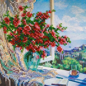 Набір для вишивання на натуральному художньому холсті "Море за вікном" Абрис Арт AM-177