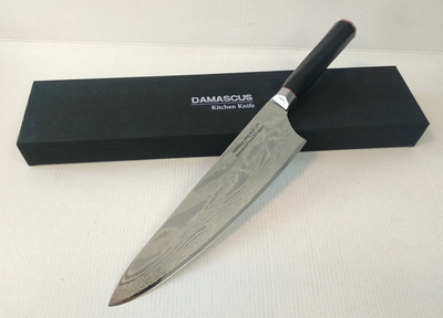Нож поварской 24 см Damascus DK-AK 3009 AUS-10 дамасская сталь 73 слоя