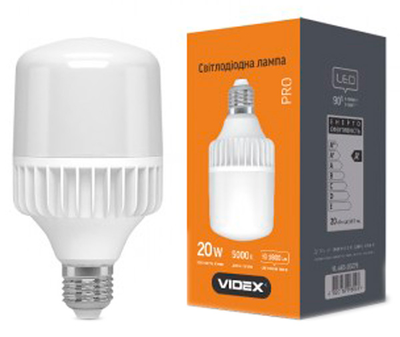 Світлодіодна лампа VIDEX A65 20W E27 5000K 220V (25086)