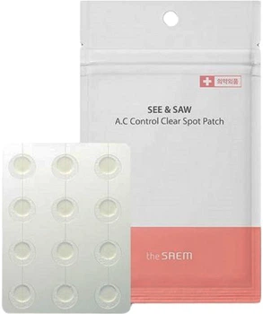Патчи The Saem See & Saw A.C Control Clear Spot Patch для проблемной кожи 12 шт (8806164168790)