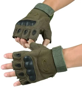 Беспалые военные перчатки (походные, армейские, защитные, охотничьи) Оливковый, Размер : M(23998iooookj)(LIVE)