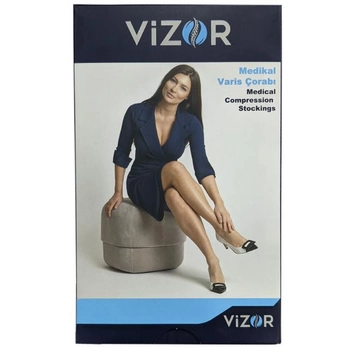Компрессионные чулки Vizor (Визор) 5203-A и 5203-К 2 класс с закрытым носком 1 бежевый