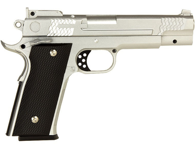 Спринговый пистолет Galaxy Browning на пульках BB 6 мм металлический Silver