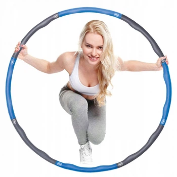 Массажный обруч Springos Hula Hoop 100 см серый/синий FA0068