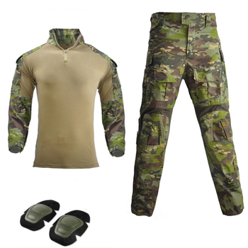 Тактичний костюм HAN WILD G3 Убакс та Штани із захистом колін L Зелений Камуфляж HWG00268