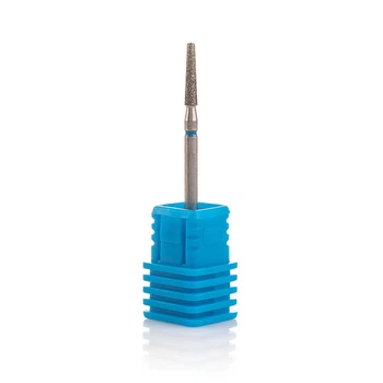 Фреза алмазная Nail Drill для обработки кутикулы (Усеченный конус), 847 023B, диаметр 2,3 мм. (синяя насечка)
