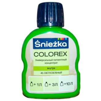 Универсальный пигментный концентрат Colorex Sniezka 40 светлозелёный 100 мл (109999)