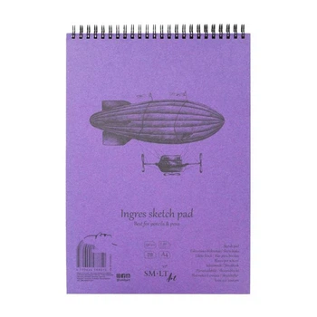 Альбом для эскизов Smiltainis Ingres Authentic на спирали А4 30л