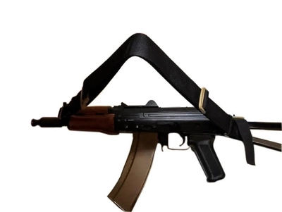Ремень оружейный трехточечный тактический трехточка для АК, автомата, ружья, оружия цвет черный