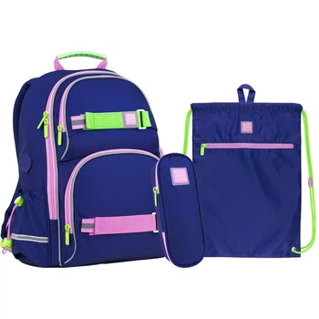 Школьный набор Wonder Kite SET_WK22-702M-1, 910 г 38x28x15 см синий