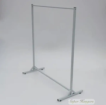 Одинарная стойка вешалка для одежды 140×125×51 см серого цвета УСС125