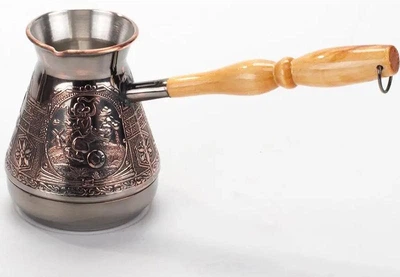 Медная турка Казаки 500мл Copper Style с гравировкой для приготовления кофе кофейник медный (562999)