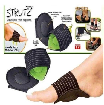 Ортопедичні напівустілки супінатори для взуття Strutz устілки від плоскостопості зелені