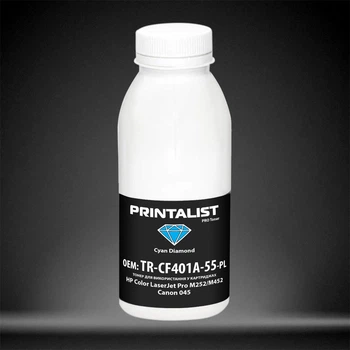 Тонер для Canon i-SENSYS MF655, MF655cdw PRINTALIST Cyan 50г TR-CF401A-55-PL