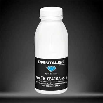 Тонер для HP 305A Cyan (CE411A) PRINTALIST Cyan 80г TR-CE410A-80-PL