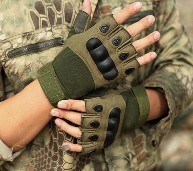 Тактические беспалые перчатки Edsy ZS-01 XL Хаки
