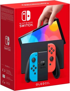 Портативна ігрова приставка Nintendo Switch OLED with Neon Blue