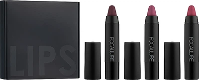 Набор помад-карандашей для губ №4 Focallure Lips (lip/st/3x3g) (634745-19805)