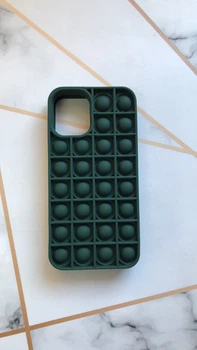 Силіконовий чохол Поп іт Антистрес Поп-Іт Pop It для iPhone mini 12 (5.4) Попіт Зелений