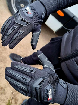 Тактичні рукавички захисні для армії ЗСУ Військова Тактичні рукавички для армії Ураїни Чорний L