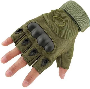 Тактические перчатки рукавицы беспалые защитные Военная Тактические перчатки Хаки L