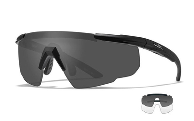 Баллистические очки для стрельбы Wiley X SABRE ADV Clear Matte Black Frame 2 линзы с сумкой и шнурочком