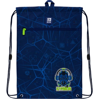 Сумка для обуви с карманом Kite Education Cyber K22-601M-8 112 г 46x33 см синий