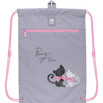 Сумка для обуви с карманом Kite Education In Love K22-601M-5 112 г 46x33 см серый