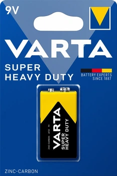 Батарейка 6LR61 крона VARTA Superlife 9V/6F22