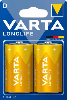 Батарейка алкалиновая VARTA Longlife D/LR20 (2шт)