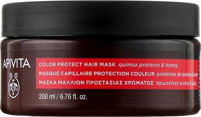 Маска для окрашенных волос защита цвета с подсолнухом и медом - Apivita Color Protection Hair Mask With Hunflower & Holey 200ml (1045615-31024103)