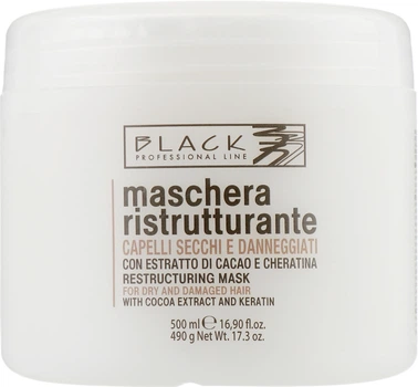 Восстанавливающая маска "Шоколад и кератин" - Black Professional Line Chocolate & Keratin Mask 500ml (580703-86611)