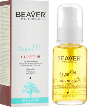 Питающая восстанавливающая сыворотка с аргановым маслом - Beaver Professional Argan Oil Hair Serum 10ml (488993-188217)
