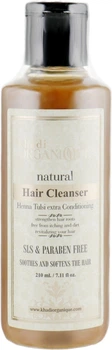 Натуральный безсульфатный шампунь "Хна и Туласи" - Khadi Organique Henna Tulsi Extra Shampoo Hair Cleanser SLS & Paraben Free 210ml (748068-83055)