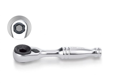Ключ-трещотка TOPTUL 60 зубцов 1/4" быстрый диск 86,5 мм (CHDV0801)