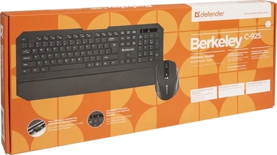 Клавіатура DEFENDER Berkeley C-925 Wireless набір чорний (45925)