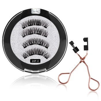 Ресницы накладные на 4 магнитах Magnetic Lashes 24р/4 магнитные + аппликатор