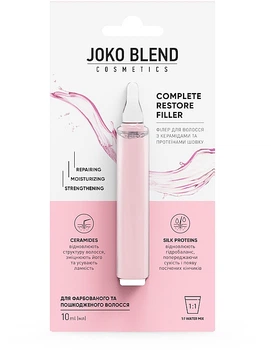 Філер для волосся з керамідами й протеїнами шовку - Joko Blend Complete Restore Filler 10ml (968036-92773)