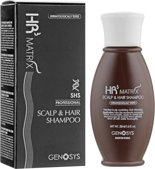 Шампунь від випадання і для стимуляції росту волосся - Genosys HR3 MATRIX Scalp & Hair Shampoo (міні) 30ml (797525-72841)